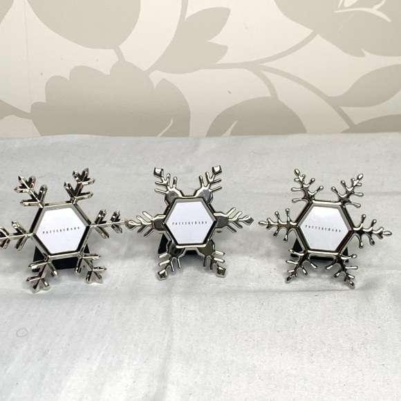 Pottery Barn Holiday Silverplated Snowflake Frames Poshmark